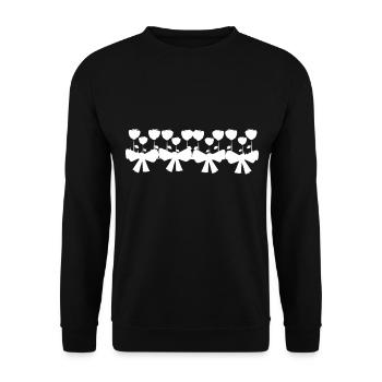 grind line flowers plant - Unisex Sweatshirt - black - Front - Alina (178cm) & Michal (187cm)