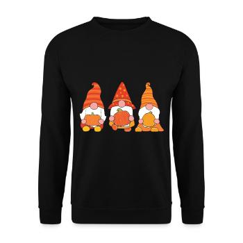 Halloween Dwarfs - Unisex Sweatshirt - black - Front - Alina (178cm) & Michal (187cm)