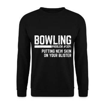 Bowling - Unisex Pullover - Schwarz - Vorne - Alina (178cm) & Michal (187cm)
