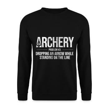 Bogenschießen Archery - Unisex Pullover - Schwarz - Vorne - Alina (178cm) & Michal (187cm)