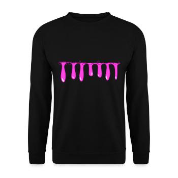 linie pink schleim muster strich halloween - Unisex Pullover - Schwarz - Vorne - Alina (178cm) & Michal (187cm)
