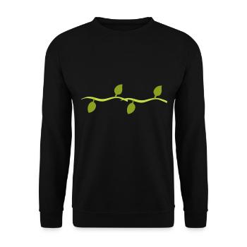 Quatre feuilles ligne nature - Sweat-shirt Unisexe - noir - Devant - Alina (178cm) & Michal (187cm)