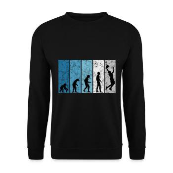 Basket basket-ball rétro - Sweat-shirt Unisexe - noir - Devant - Alina (178cm) & Michal (187cm)
