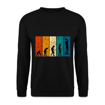 Basket basket basket basketball basketteur basketteur - Sweat-shirt Unisexe - noir - Devant - Alina (178cm) & Michal (187cm)