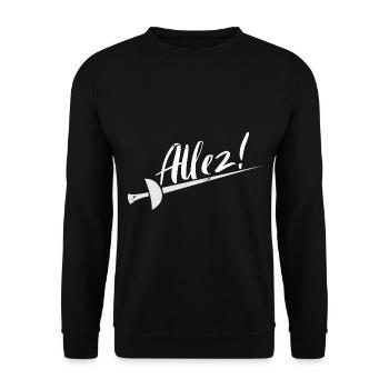 Fechten Fechten - Unisex Pullover - Schwarz - Vorne - Alina (178cm) & Michal (187cm)
