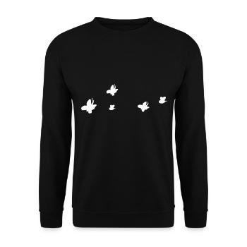 symbols shape nature butterfly bee animals - Unisex Sweatshirt - black - Front - Alina (178cm) & Michal (187cm)