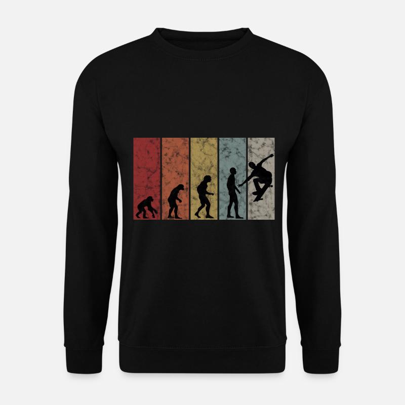 Skateboarder Skateboard Skater Skate Evolution - Sweat-shirt Unisexe - noir