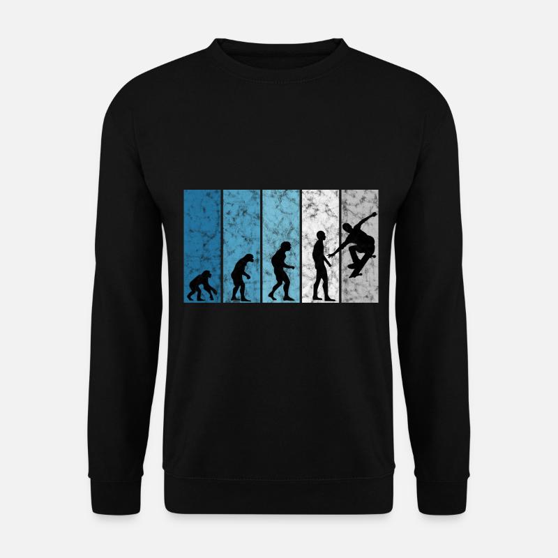 Skateboarder Skateboard Skater Skate Evolution - Sweat-shirt Unisexe - noir