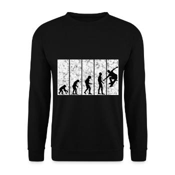 Skateboarder Skateboard Skater Evolution Skateing - Unisex Sweatshirt - black - Front - Alina (178cm) & Michal (187cm)