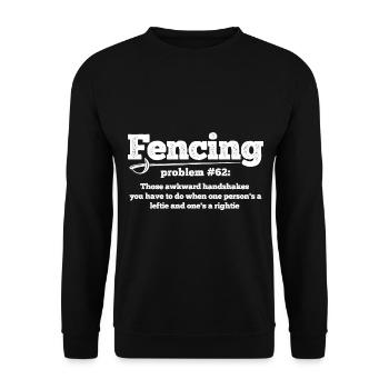 Fechten - Unisex Pullover - Schwarz - Vorne - Alina (178cm) & Michal (187cm)