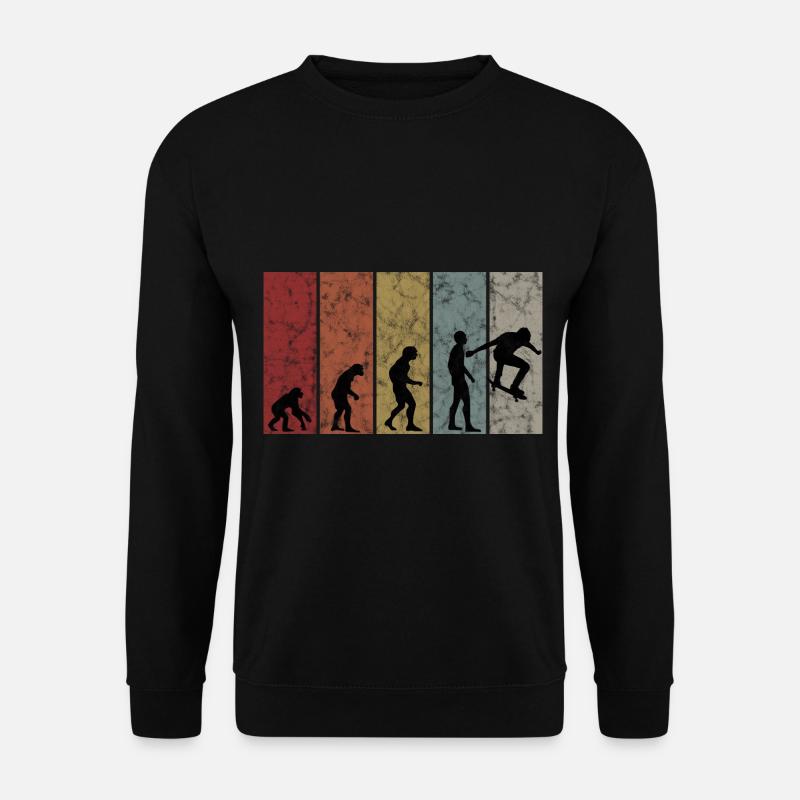 Skateboarder Skateboard Evolution Skate Skateing - Sweat-shirt Unisexe - noir