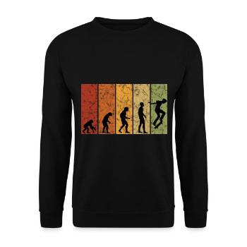 Evolution Skateboarder Skateboard Skater Skate - Sweat-shirt Unisexe - noir - Devant - Alina (178cm) & Michal (187cm)