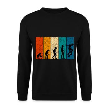Evolution Skateboarder Skateboard Skater Skate - Sweat-shirt Unisexe - noir - Devant - Alina (178cm) & Michal (187cm)