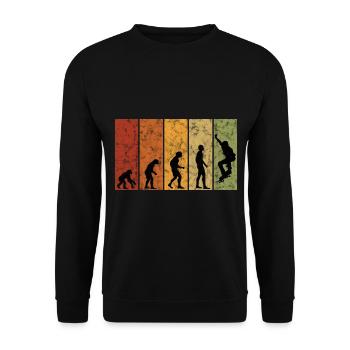 Evolution Skateboarder Skateboard Skater Skate - Sweat-shirt Unisexe - noir - Devant - Alina (178cm) & Michal (187cm)