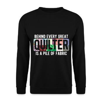 Quilten von Tagesdecken - Unisex Pullover - Schwarz - Vorne - Alina (178cm) & Michal (187cm)