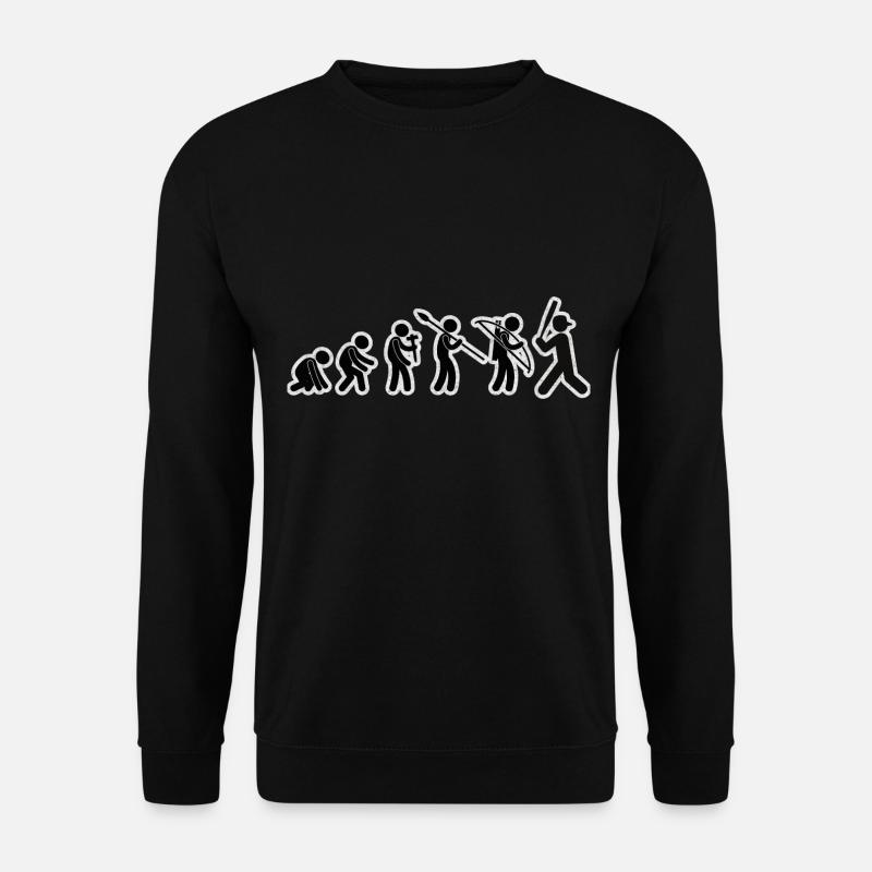 Evolution Baseball Noir Grunge - Sweat-shirt Unisexe - noir