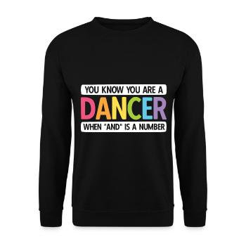 Breakdancing Tanzen für Tänzer - Unisex Pullover - Schwarz - Vorne - Alina (178cm) & Michal (187cm)