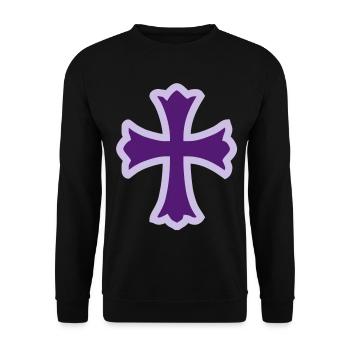 cross - Unisex Sweatshirt - black - Front - Alina (178cm) & Michal (187cm)