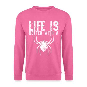 Spinnen Zucht Handel - Unisex Pullover - Pink - Vorne