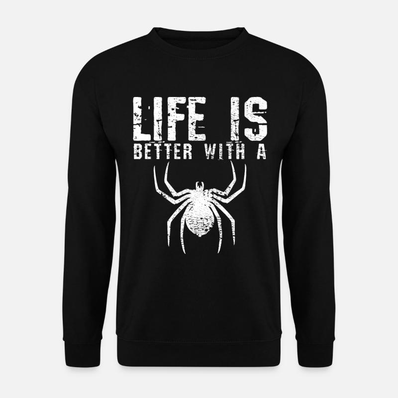 Spinnen Zucht Handel - Unisex Pullover - Schwarz
