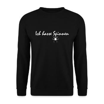 I hate spiders widow tarantula insect gift - Unisex Sweatshirt - black - Front - Alina (178cm) & Michal (187cm)