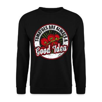 Tomatoes vegetables - Unisex Sweatshirt - black - Front - Alina (178cm) & Michal (187cm)