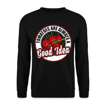 tomatoes - Unisex Sweatshirt - black - Front - Alina (178cm) & Michal (187cm)