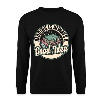 Lire Livres - Sweat-shirt Unisexe - noir - Devant - Alina (178cm) & Michal (187cm)