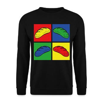 bake - Unisex Sweatshirt - black - Front - Alina (178cm) & Michal (187cm)