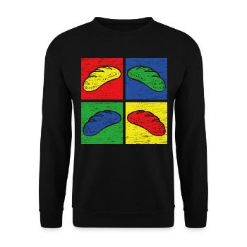 bread - Unisex Sweatshirt - black - Front - Alina (178cm) & Michal (187cm)