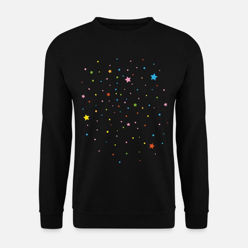 Konfetti Karneval Sterne Party Geburtstag Deko - Unisex Pullover - Schwarz
