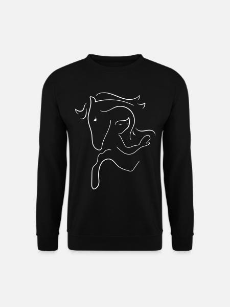 Pferd und Reiter - Unisex Pullover - Schwarz