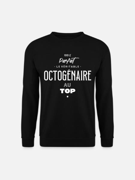 Le véritable octogénaire au top - Sweat-shirt Unisexe - noir