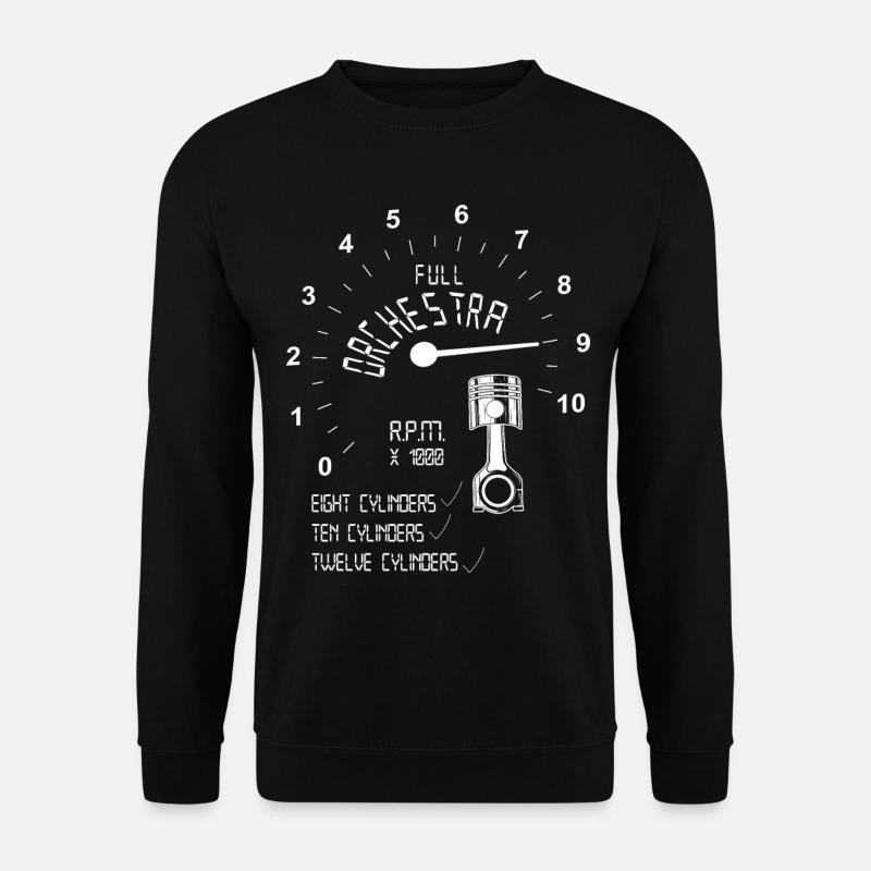 Auto Orchester 8, 10, und 12 Zylinder Motor - Unisex Pullover - Schwarz