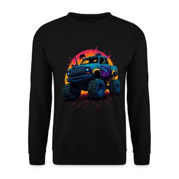 Monster truck - Sweat-shirt Unisexe - noir - Devant - Alina (178cm) & Michal (187cm)