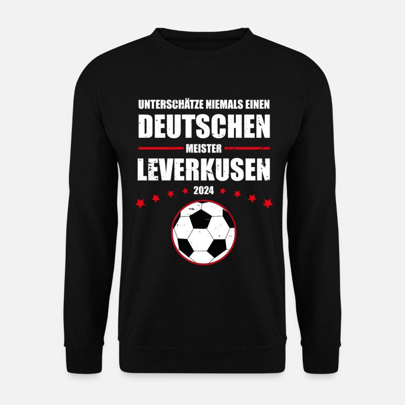 Deutscher Fußball Meister 2024 Leverkusen Retro - Unisex Pullover - Schwarz