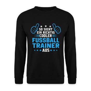 So sieht ein cooler Fußball Trainer aus - Unisex Pullover - Schwarz - Vorne - Alina (178cm) & Michal (187cm)