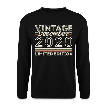 Vintage Décembre 2020 - 5e Anniversaire Décember - Sweat-shirt Unisexe - noir - Devant - Alina (178cm) & Michal (187cm)