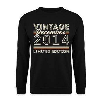 Vintage December 2014 - 11th Anniversary December - Unisex Sweatshirt - black - Front - Alina (178cm) & Michal (187cm)