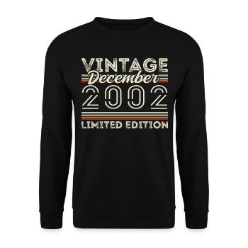 Vintage December 2002 - 23rd Anniversary December - Unisex Sweatshirt - black - Front - Alina (178cm) & Michal (187cm)