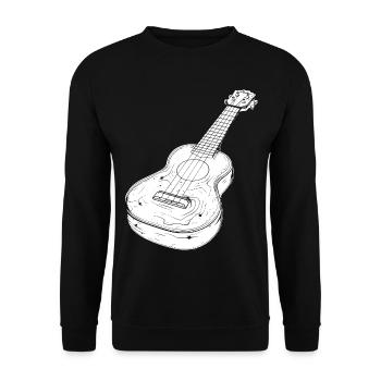 Dessin de ukulélé - Sweat-shirt Unisexe - noir - Devant - Alina (178cm) & Michal (187cm)
