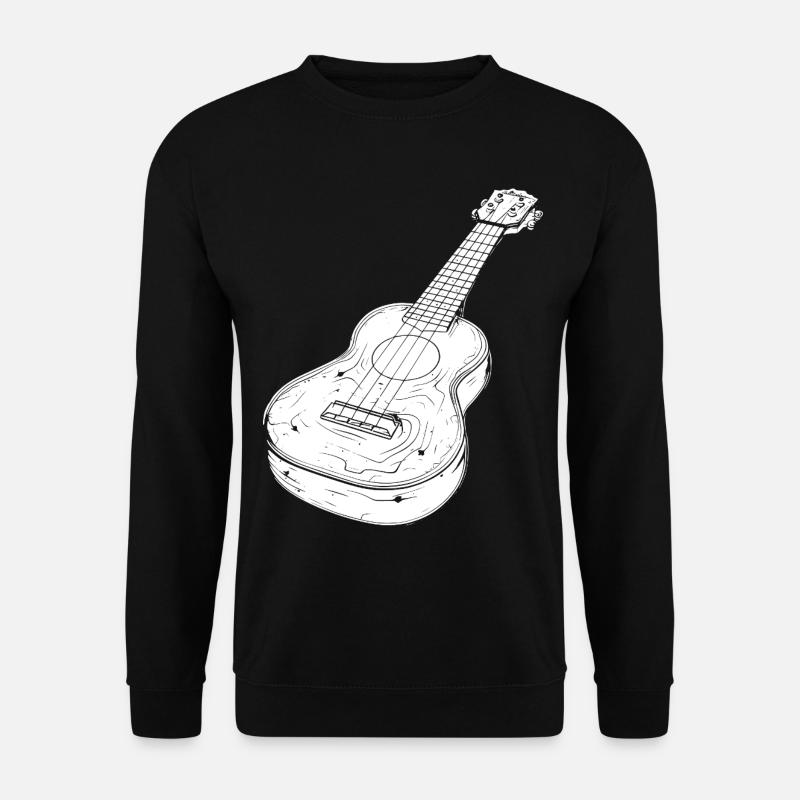 Ukulele Drawing - Unisex Sweatshirt - black