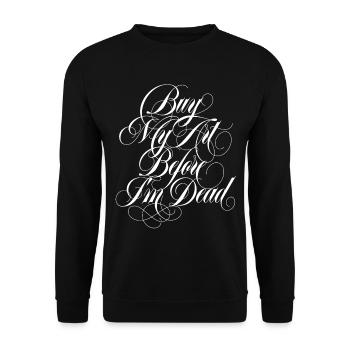 Buy My Art - Unisex Pullover - Schwarz - Vorne - Alina (178cm) & Michal (187cm)