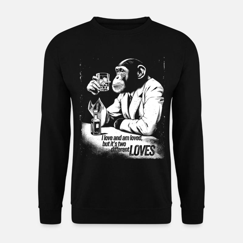 Sophisticated Monkey Cheers Design - Unisex Sweatshirt - black
