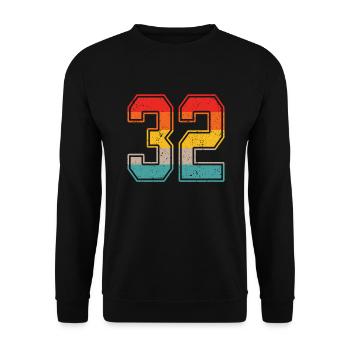 32 Years Retro Jersey Number 32 T-shirt Number 32 - Unisex Sweatshirt - black - Front - Alina (178cm) & Michal (187cm)