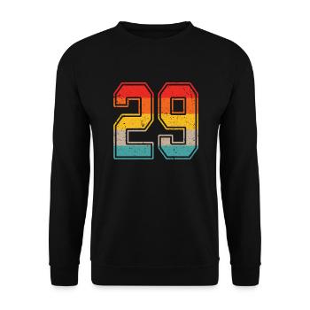 29 Years Retro Jersey Number 29 T-shirt Number 29 - Unisex Sweatshirt - black - Front - Alina (178cm) & Michal (187cm)