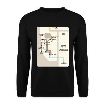 Die Ursprünge der NYC Disco - Unisex Pullover - Schwarz - Vorne - Alina (178cm) & Michal (187cm)