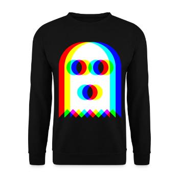 👻 RGB Ghost - Unisex Sweatshirt - black - Front - Alina (178cm) & Michal (187cm)