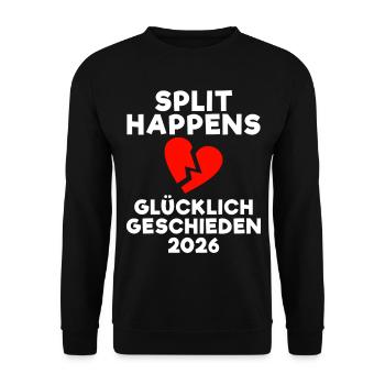 Scheidung 2026 Geschieden Neuanfang Party - Unisex Pullover - Schwarz - Vorne - Alina (178cm) & Michal (187cm)