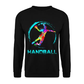 Handball Fem - Unisex Sweatshirt - black - Front - Alina (178cm) & Michal (187cm)